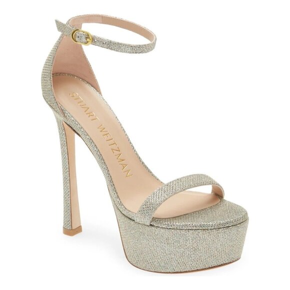 STUART WEITZMAN Nudistcurve Hollywood PLATFORM LIGHT GOLD...